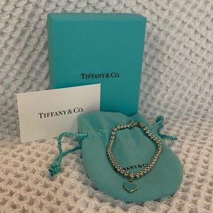 Tiffany & Co blue enamel heart bracelet